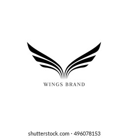 Wings logo vector  ( icon, sign, graphic, illustration, symbol), eagle wing brand.