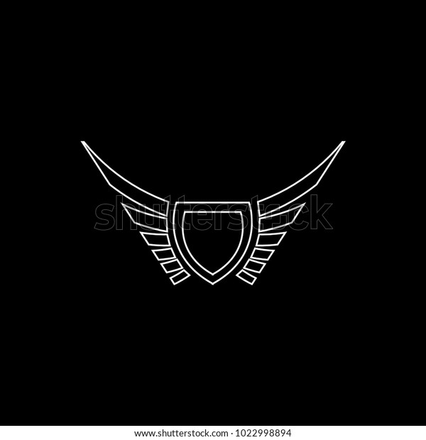 Wings logo vector ( icon, sign,\
graphic, illustration, symbol), eagle wing brand. Fly\
emblem