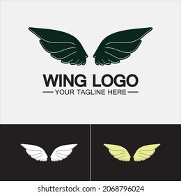 Wings logo vector icon symbol illustration design template