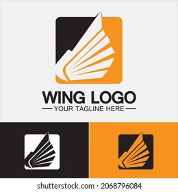 Wings logo vector icon symbol illustration design template