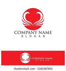 Wings logo vector icon symbol illustration design template