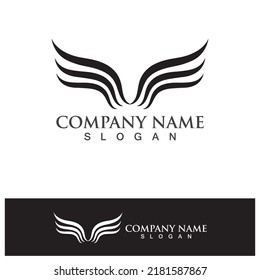 Wings logo vector icon symbol illustration design template