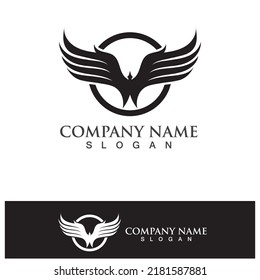 Wings logo vector icon symbol illustration design template