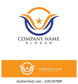 Wings logo vector icon symbol illustration design template