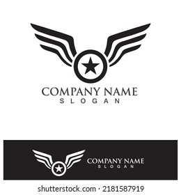 Wings logo vector icon symbol illustration design template