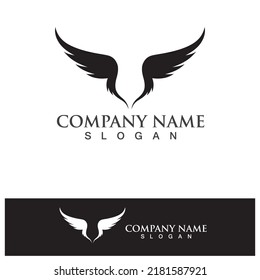 Wings logo vector icon symbol illustration design template