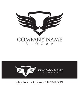 Wings logo vector icon symbol illustration design template
