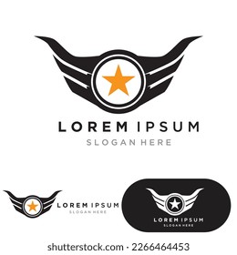 Wings logo vector icon symbol illustration design template
