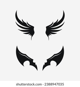 Wings logo vector icon symbol illustration design template