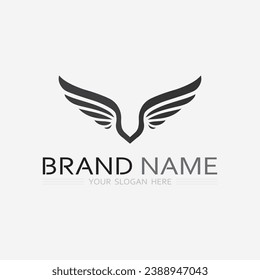 Wings logo vector icon symbol illustration design template