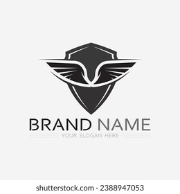 Plantilla de diseño del símbolo del icono del vector del logotipo de Wings