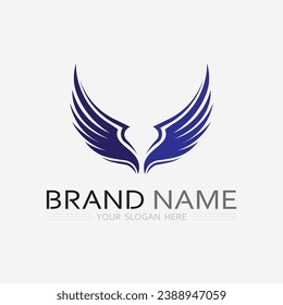 Wings logo vector icon symbol illustration design template