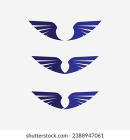 Wings logo vector icon symbol illustration design template