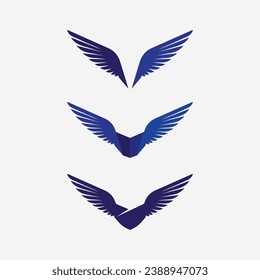 Wings logo vector icon symbol illustration design template