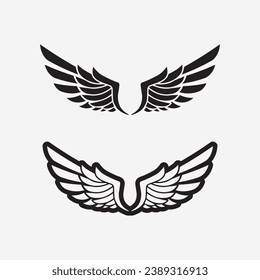 Wings logo vector icon symbol illustration design template