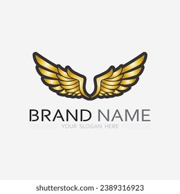 Wings logo vector icon symbol illustration design template