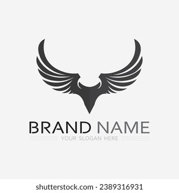Wings logo vector icon symbol illustration design template