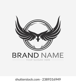 Wings logo vector icon symbol illustration design template