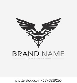 Wings logo vector icon symbol illustration design template