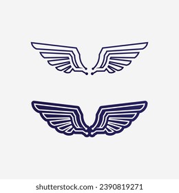 Wings logo vector icon symbol illustration design template