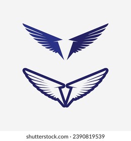 Wings logo vector icon symbol illustration design template