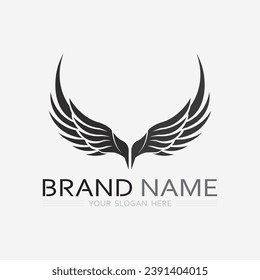 Wings logo vector icon symbol illustration design template
