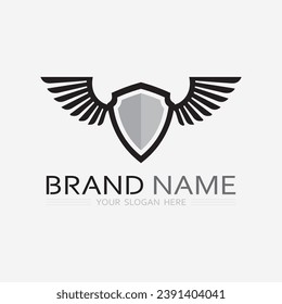 Wings logo vector icon symbol illustration design template