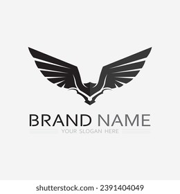 Wings logo vector icon symbol illustration design template