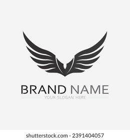 Wings logo vector icon symbol illustration design template