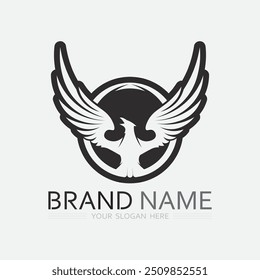 Wings logo vector icon symbol illustration design template