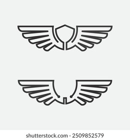 Wings logo vector icon symbol illustration design template