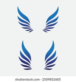 Wings logo vector icon symbol illustration design template