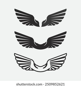 Wings logo vector icon symbol illustration design template