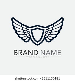 Wings logo vector icon symbol illustration design template