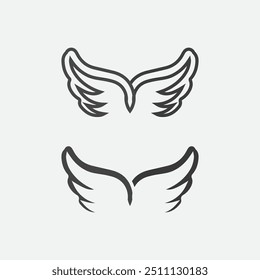 Wings logo vector icon symbol illustration design template