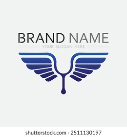 Wings logo vector icon symbol illustration design template