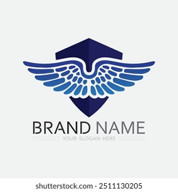 Wings logo vector icon symbol illustration design template