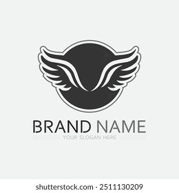 Wings logo vector icon symbol illustration design template