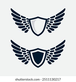 Plantilla de diseño de ilustración de símbolo de Vector de logotipo de alas