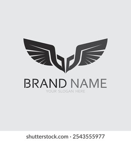 Wings logo vector icon symbol illustration design template