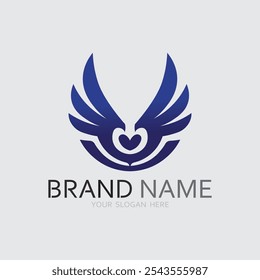 Wings logo vector icon symbol illustration design template