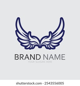 Wings logo vector icon symbol illustration design template