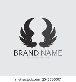 Wings logo vector icon symbol illustration design template