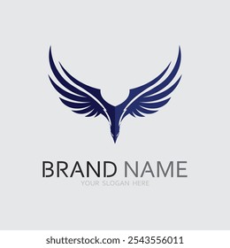 Plantilla de diseño de ilustración de símbolo de Vector de logotipo de alas