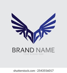 Wings logo vector icon symbol illustration design template