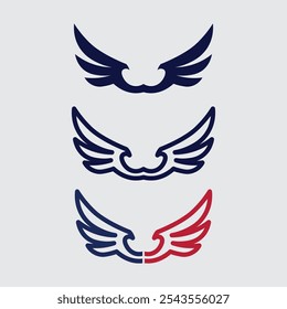 Wings logo vector icon symbol illustration design template