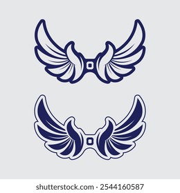 Wings logo vector icon symbol illustration design template