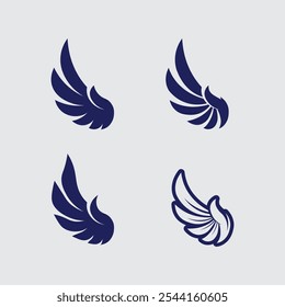 Wings logo vector icon symbol illustration design template