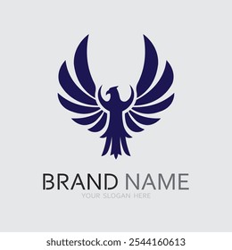 Plantilla de diseño de ilustración de símbolo de Vector de logotipo de alas