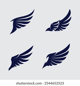 Wings logo vector icon symbol illustration design template